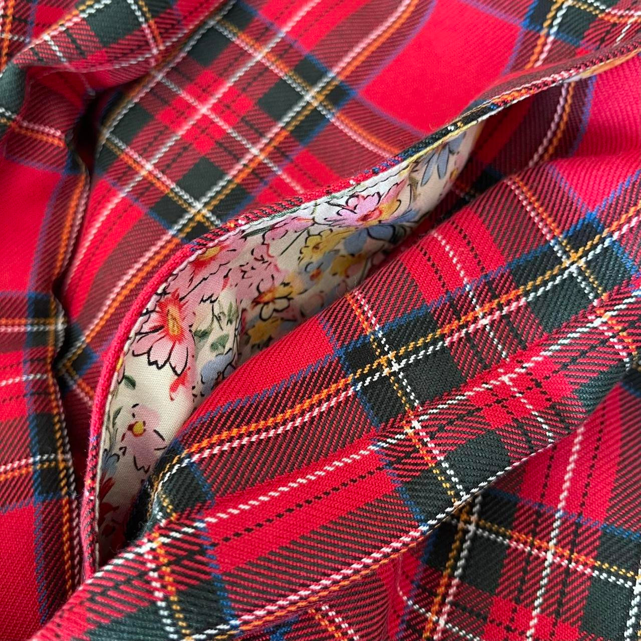 Oversized Cute Ruby Tartan Baggy Shorts. *PRE-ORDER