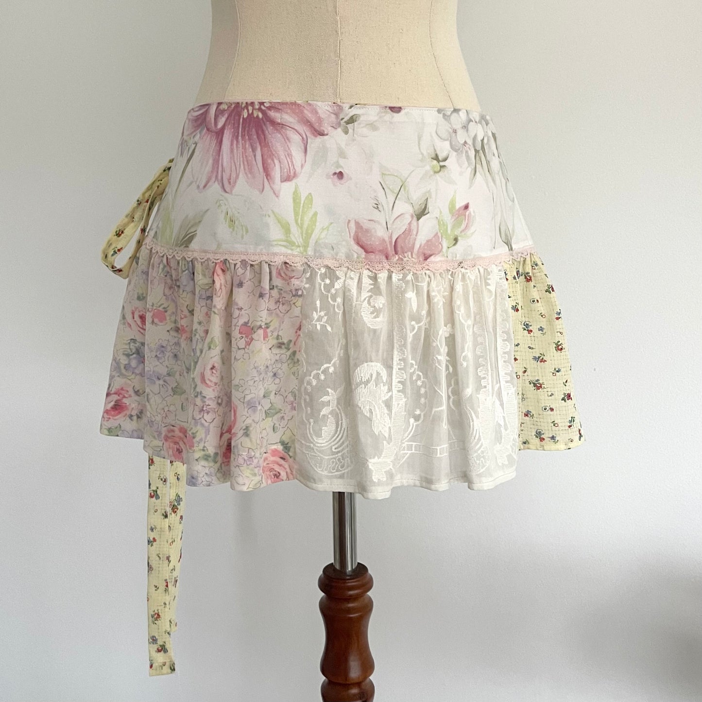 Lemoncello Wrap Ruffle Mini Skirt