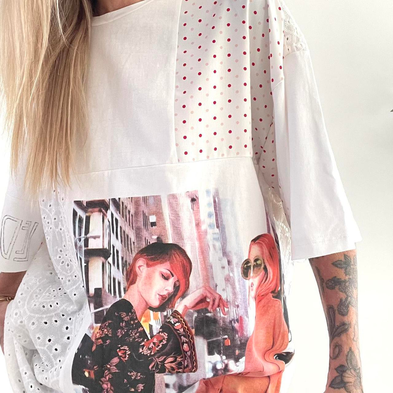Vintage Patchworked Oversized T-Shirt