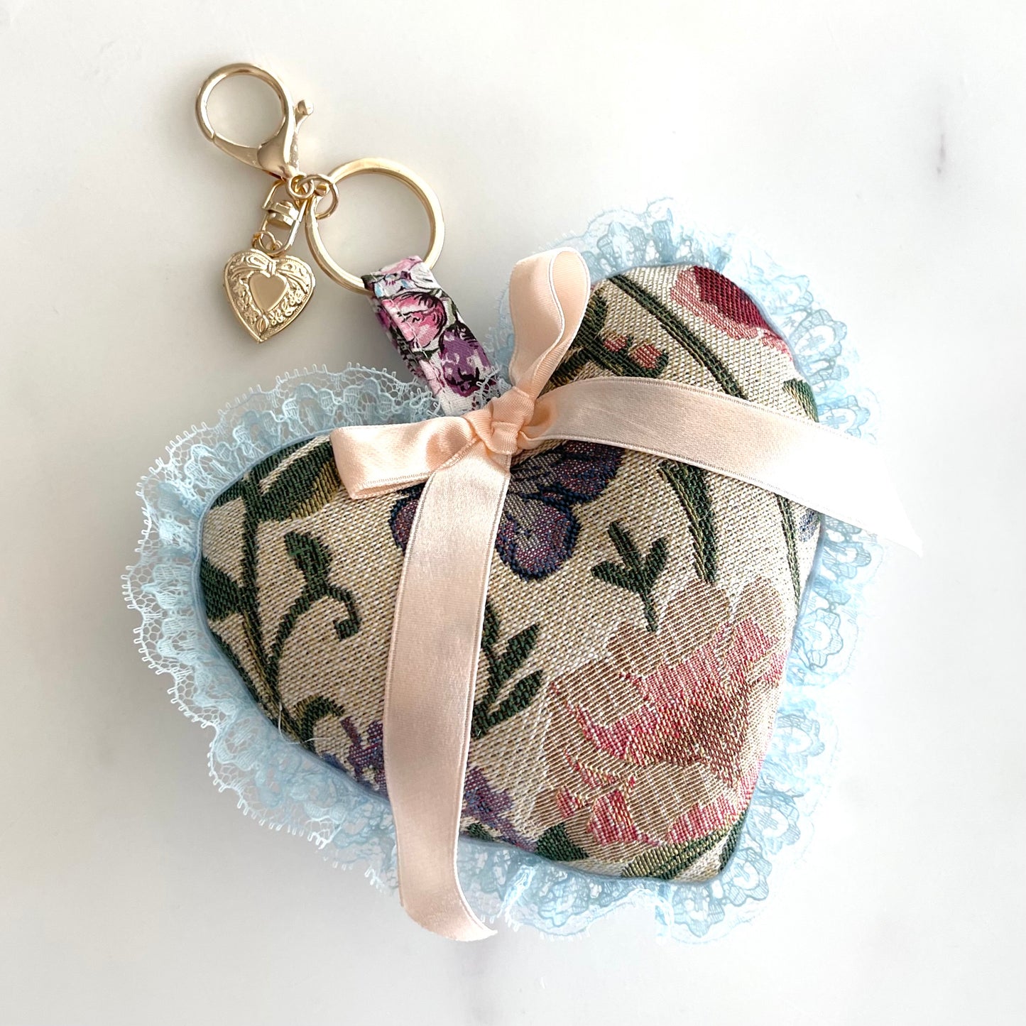 Whimsical Heart Keychain/ Bag Charm