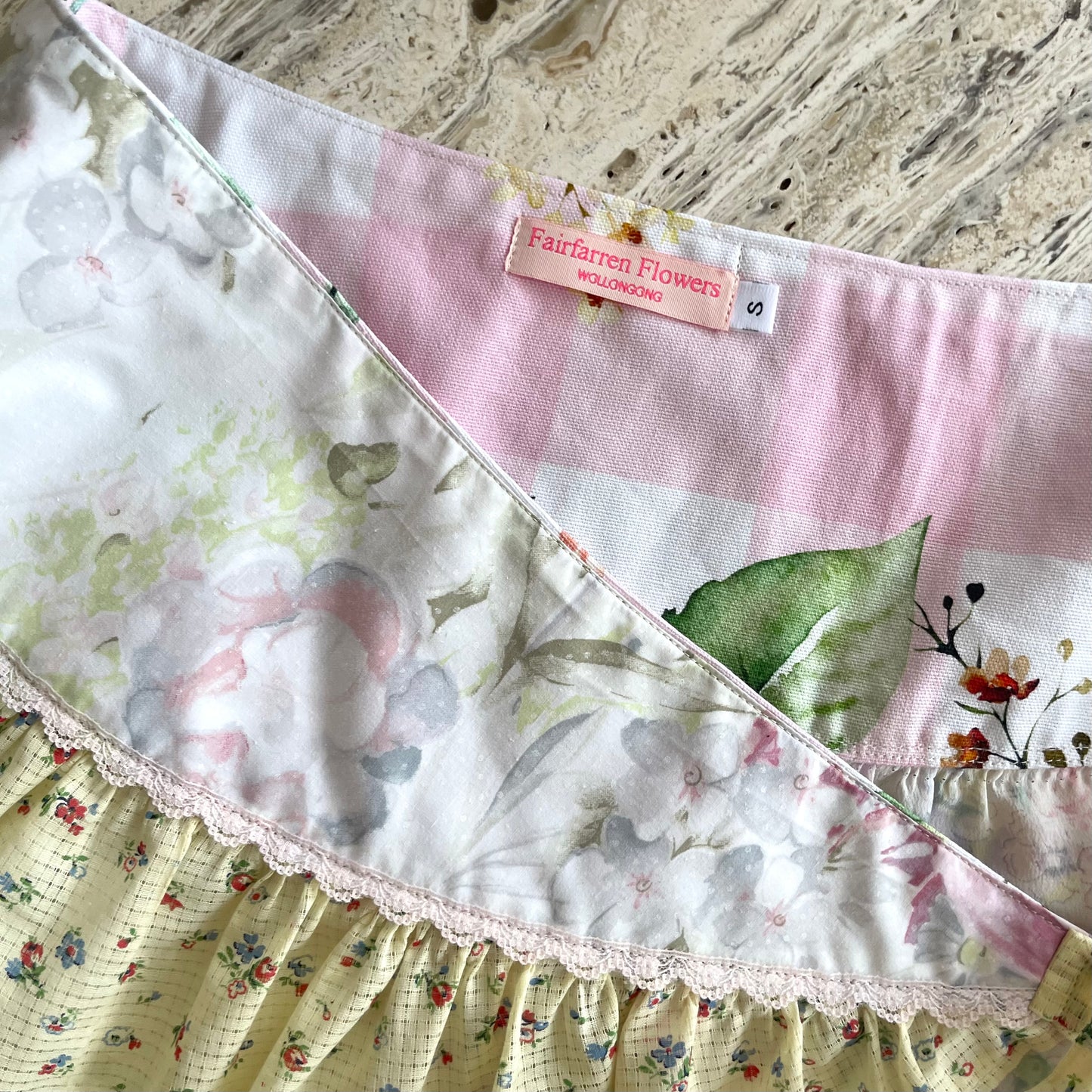 Lemoncello Wrap Ruffle Mini Skirt