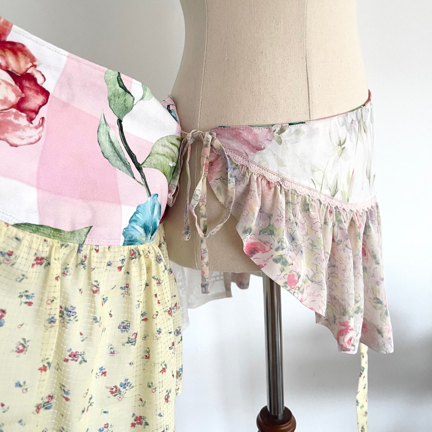Lemoncello Wrap Ruffle Mini Skirt