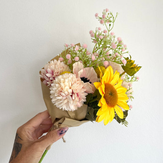 Pom Pom Sunflowers Mini Bouquet
