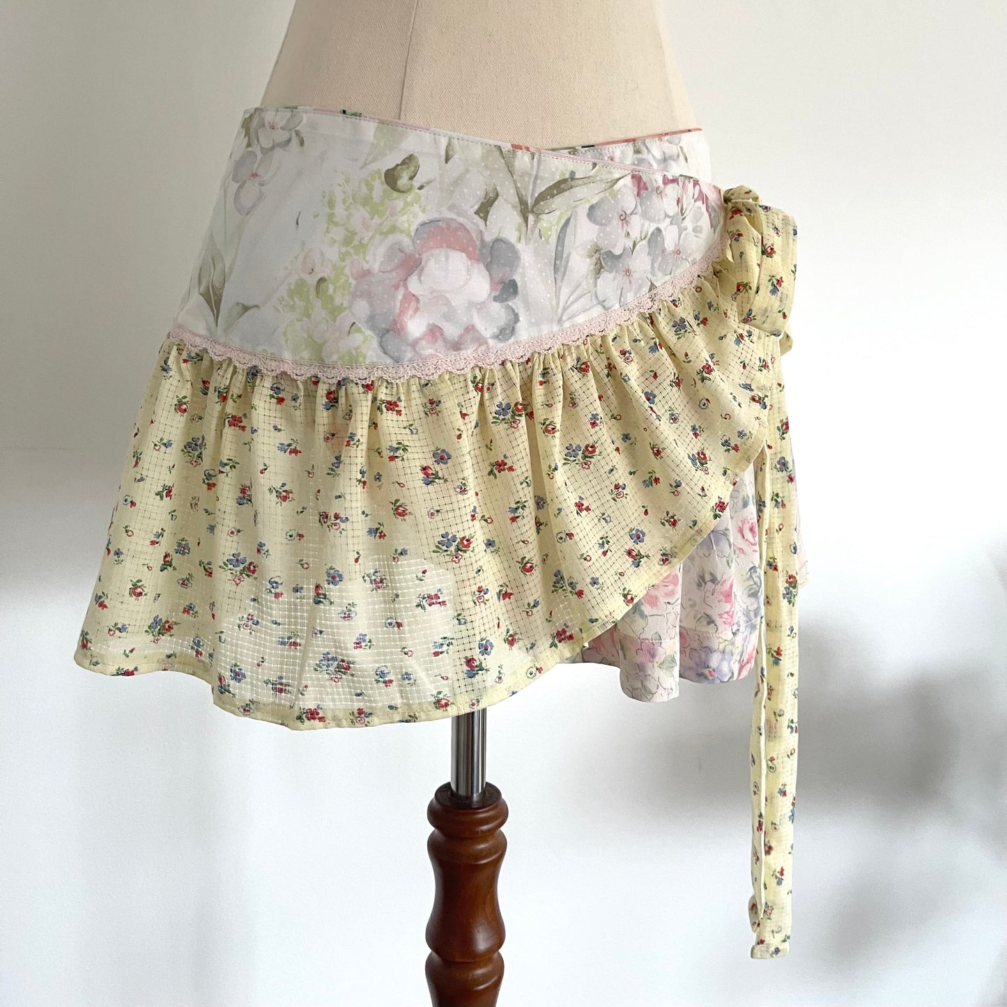 Lemoncello Wrap Ruffle Mini Skirt