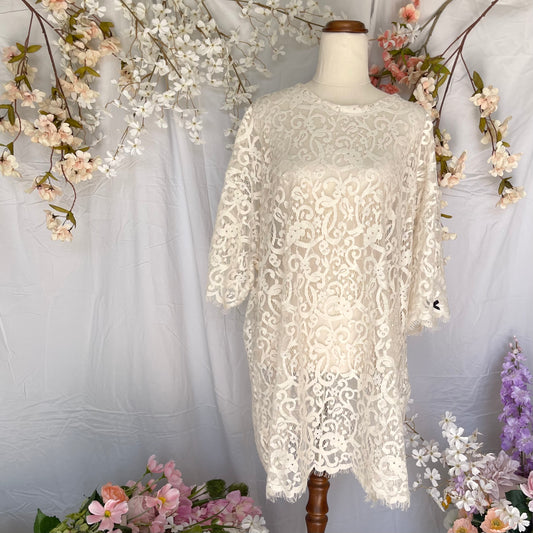 Paris Oversized Lace T-Shirt