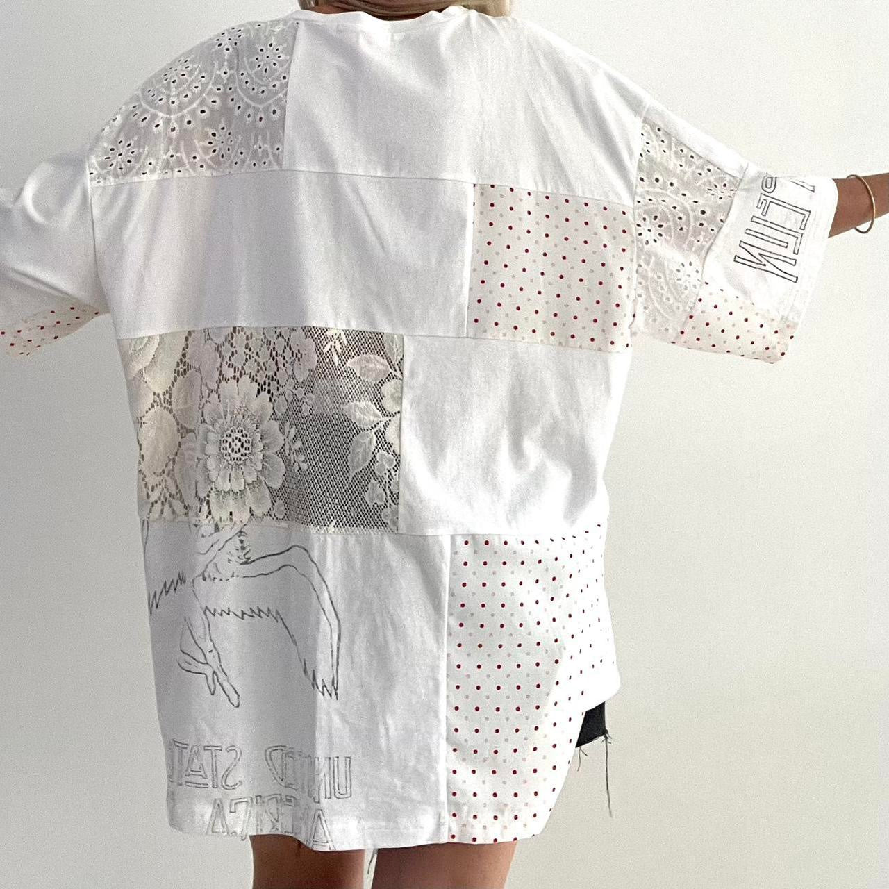 Vintage Patchworked Oversized T-Shirt
