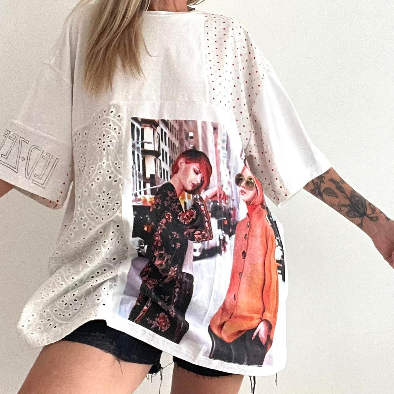 Vintage Patchworked Oversized T-Shirt