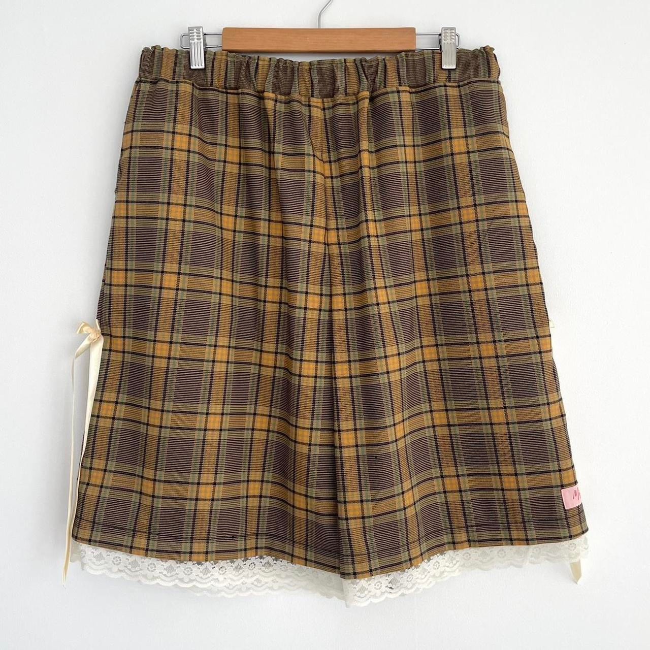 Oversized Cute Saffron Tartan Baggy Shorts. *PRE-ORDER