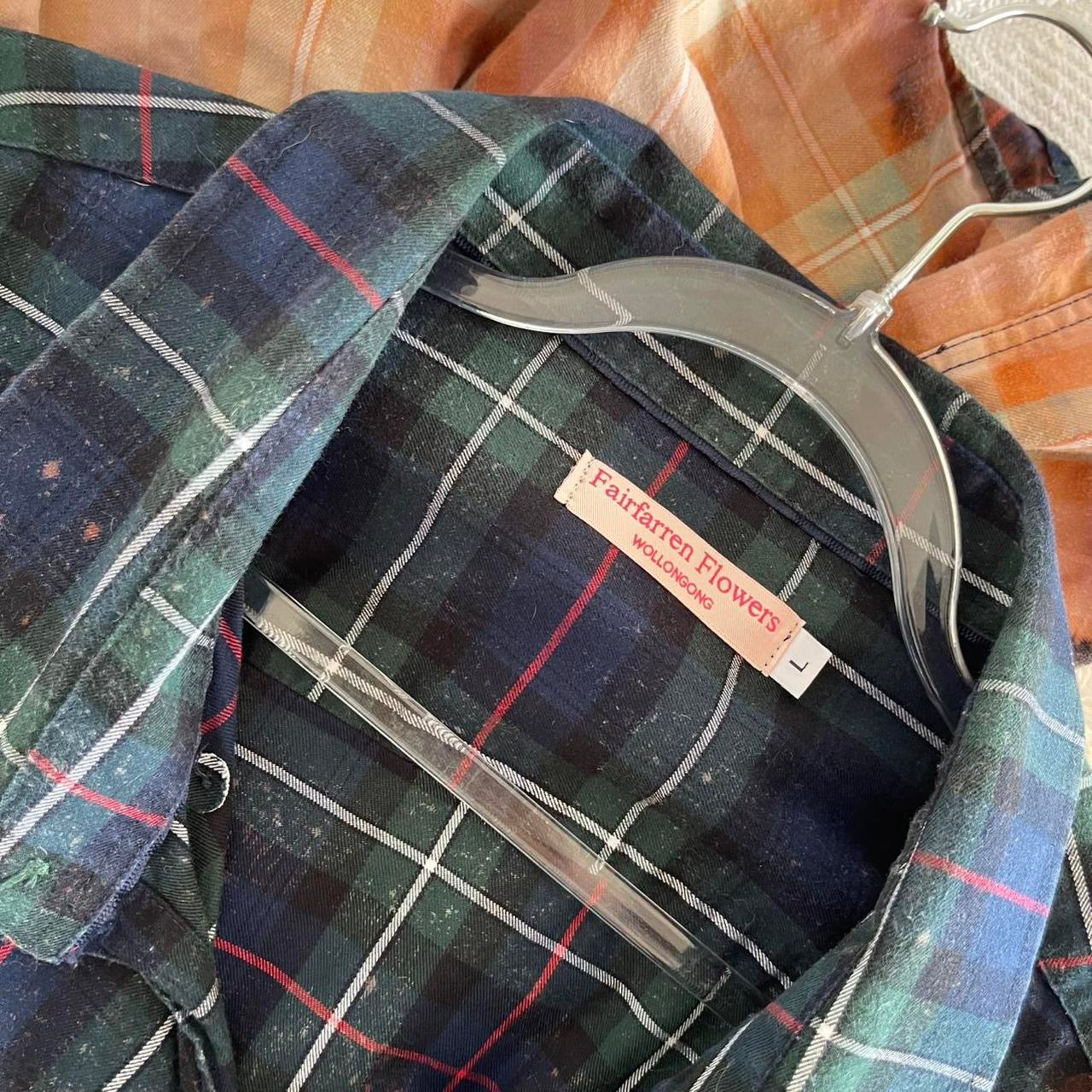Upcycled Grunge Plaid Oversized Shirt
