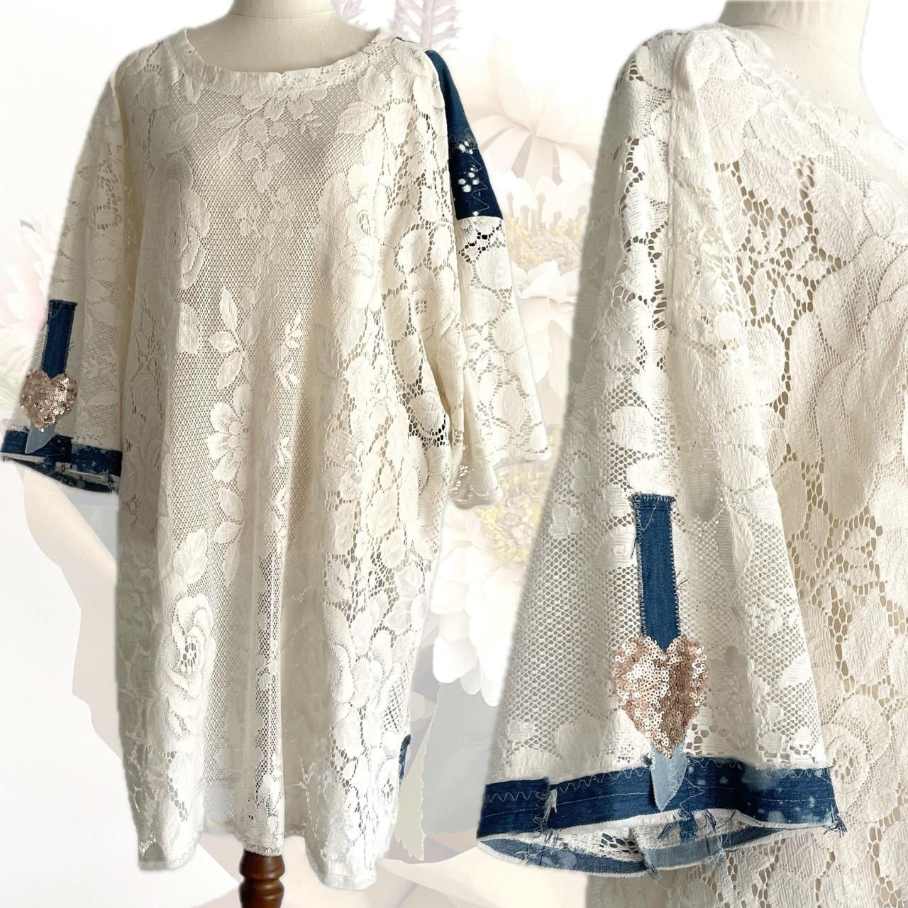 Wonderland Lace Oversized T-Shirt