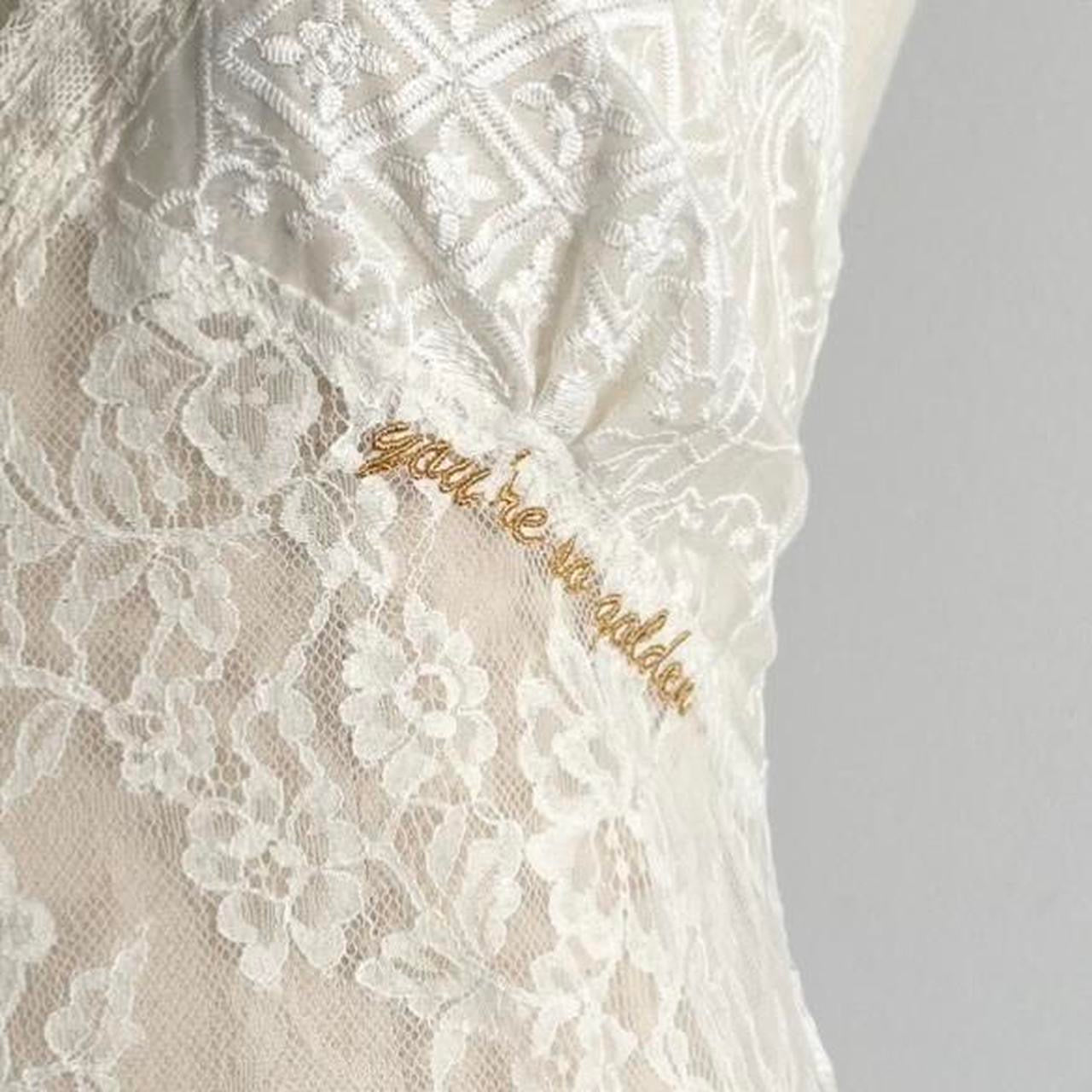 Golden Lace Slip Dress