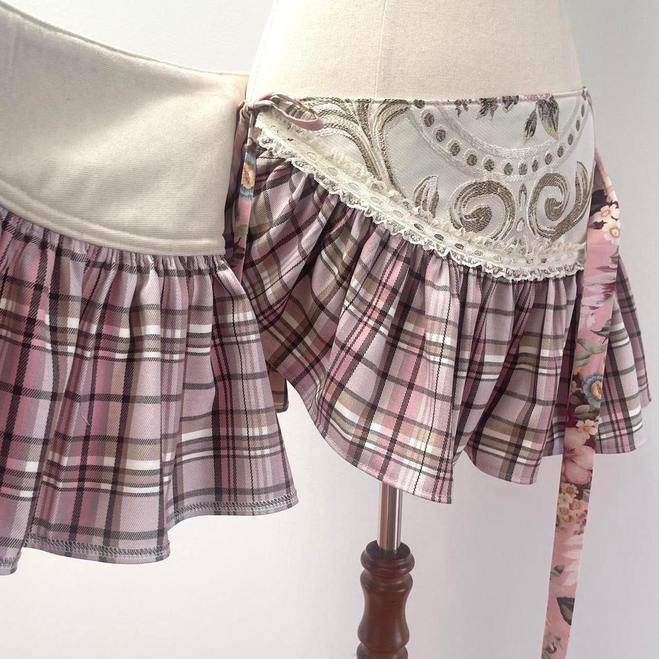 Tapestry & Tartan Mini Wrap Skirt